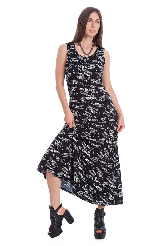 Banned Alternative GRAFITI JERSEY DRESS