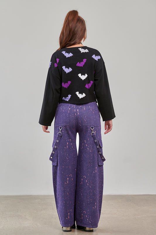 Banned Alternative Purple Candy Strap Trousers
