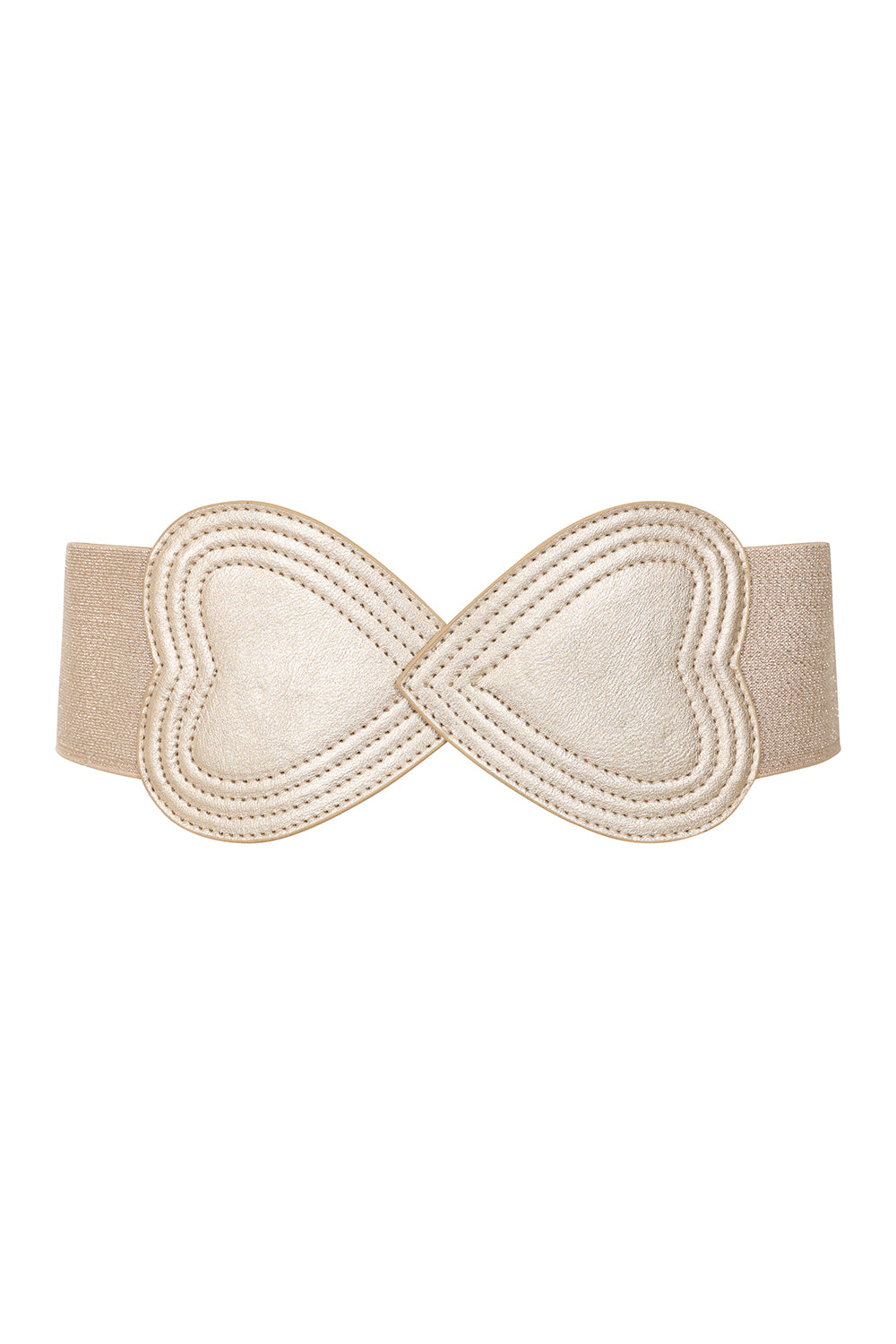 BANNED Heartbeat Elastic Belt Retro and Rockabilly Heart Elasticated Belt