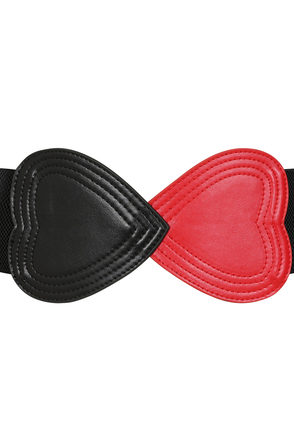 BANNED Heartbeat Elastic Belt Retro and Rockabilly Heart Elasticated Belt