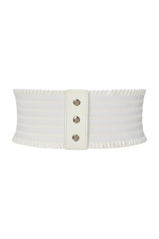 BANNED Shady Gal Elastic Belt Wide Elasticated Belt with Frill Edge Detailing