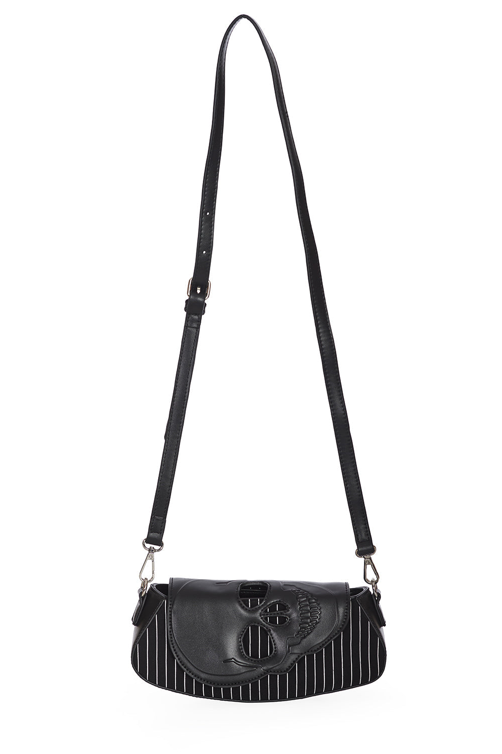 Banned Alternative BLACK CORE PINSTRIPE SHOULDER BAG