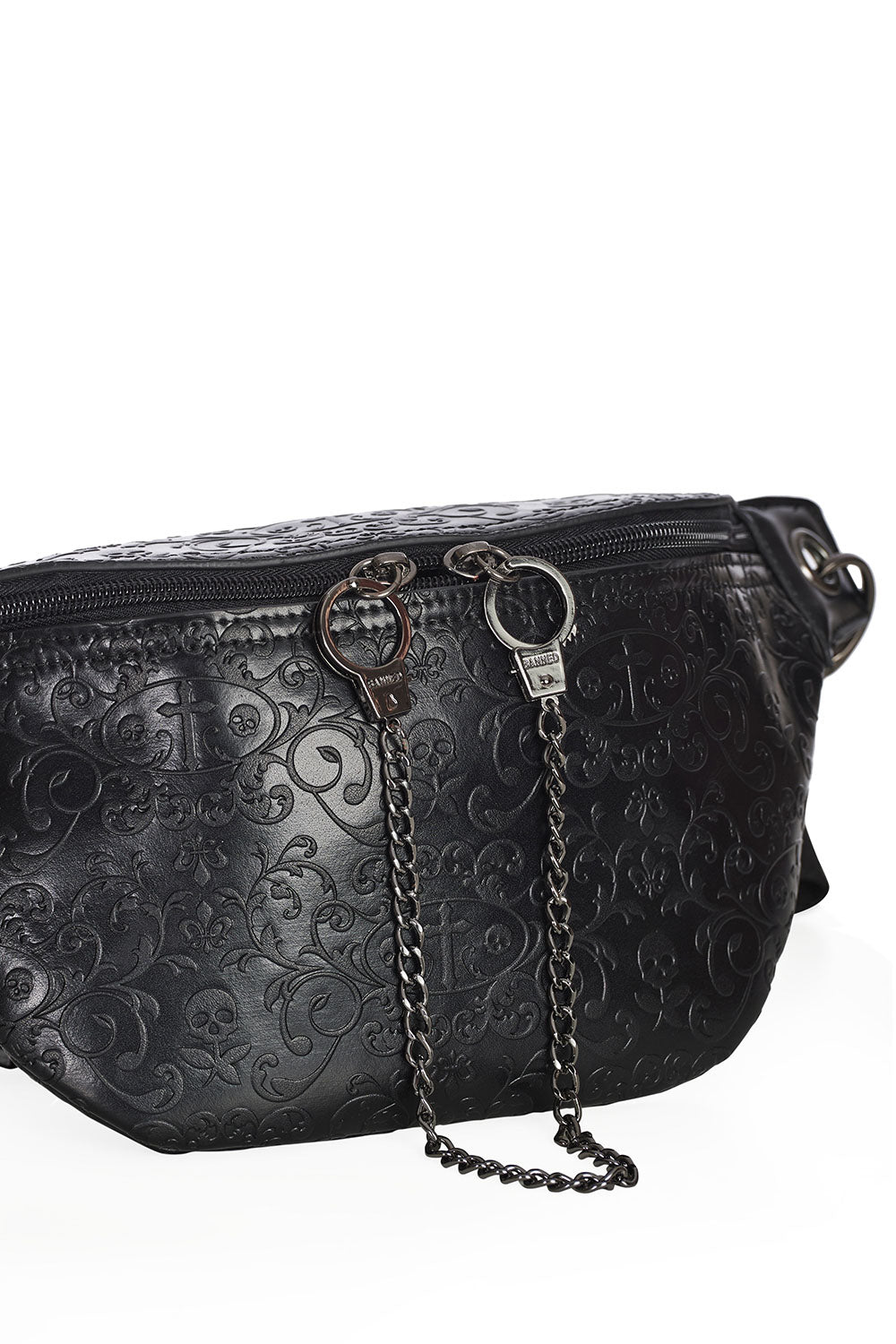 Banned Alternative DAMIEN EMBOSSED SHOULDER POUCH BAG