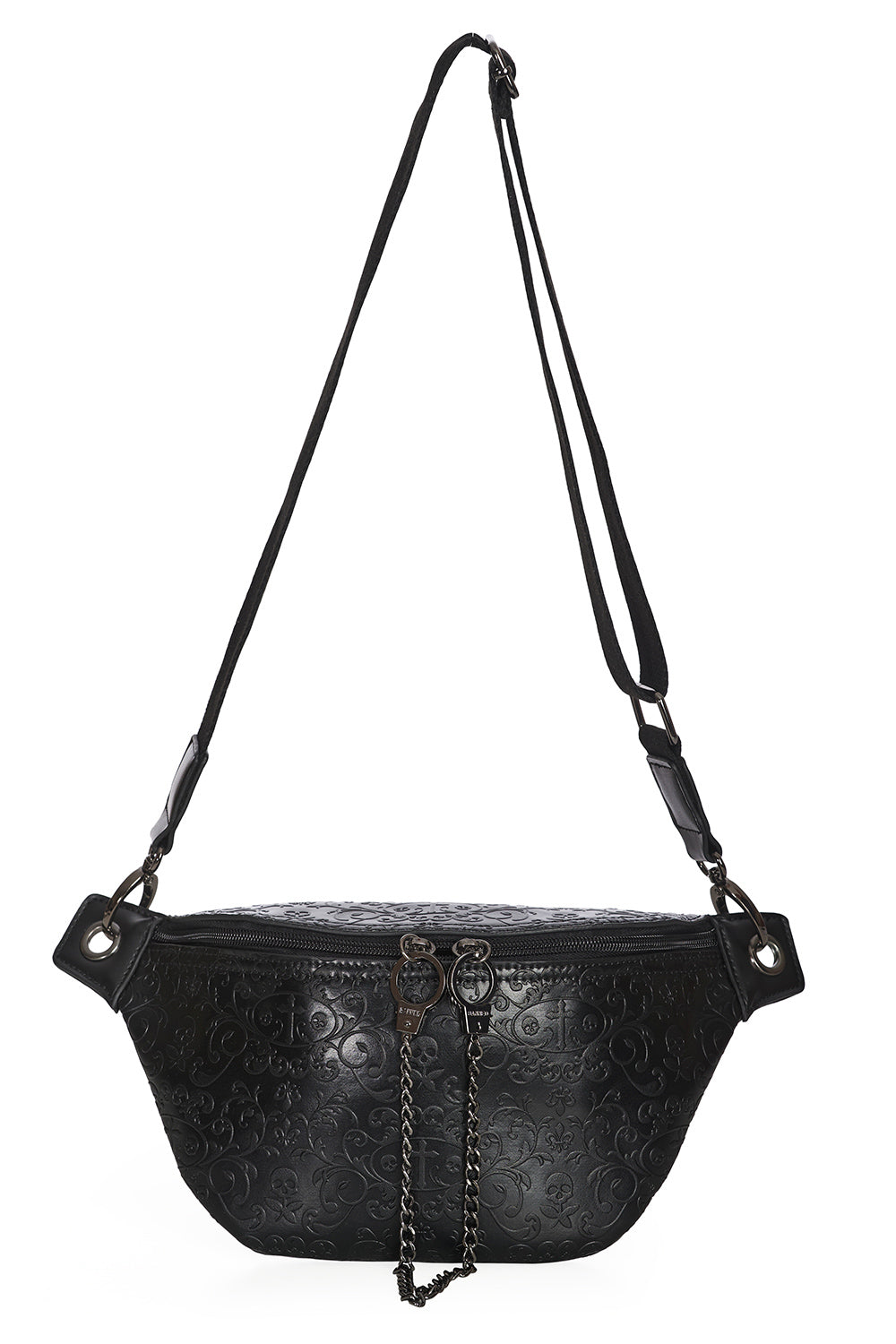 Banned Alternative DAMIEN EMBOSSED SHOULDER POUCH BAG