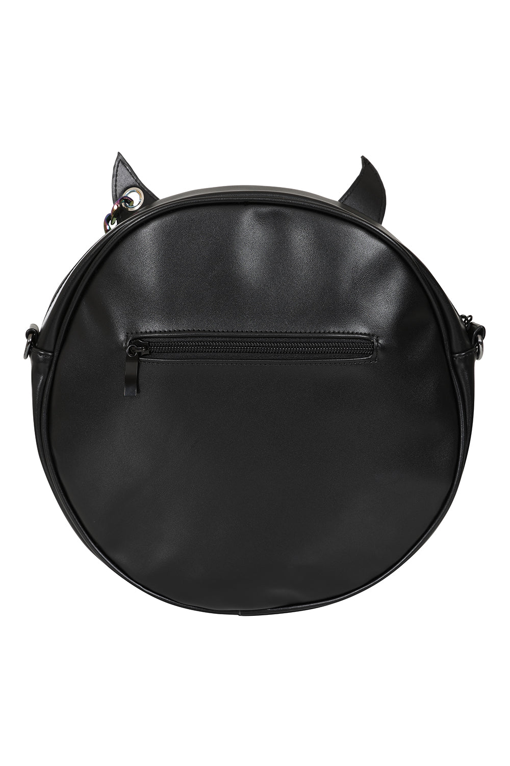 BANNED Spider Claw Holographic Round Bag | Gothic Web Chain Crossbody