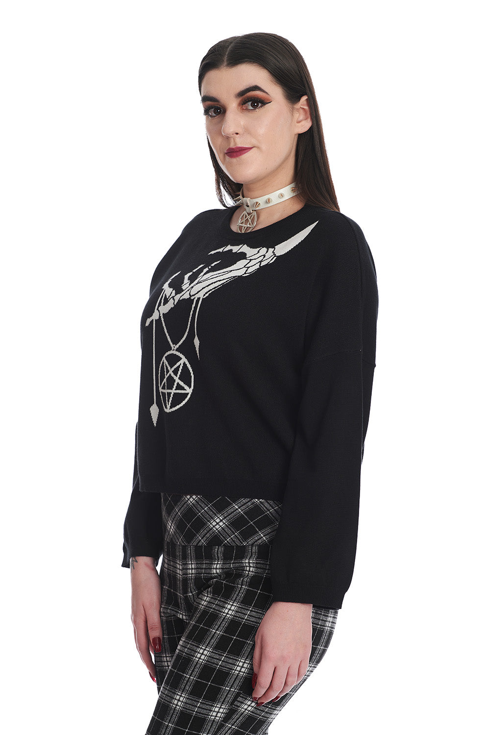Banned Alternative NIGHT WHISPER PENTAGRAM JUMPER