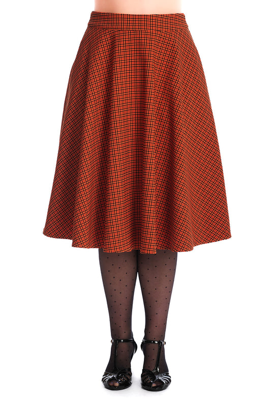 Banned Alternative OCTOBER SPOOKS SWING SKIRT