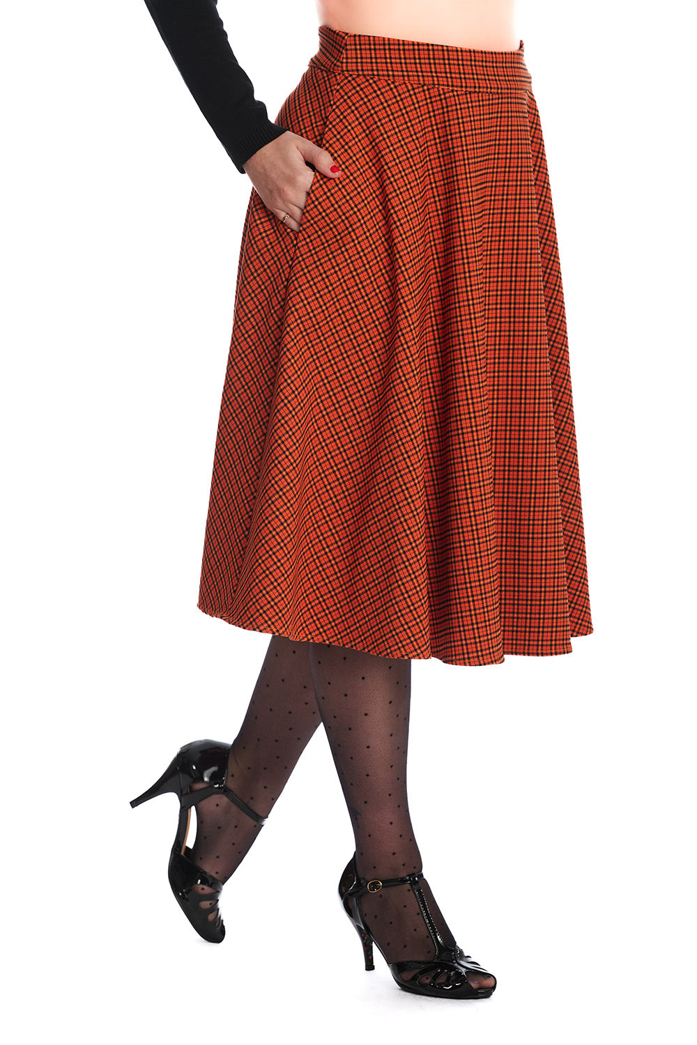 Banned Alternative OCTOBER SPOOKS SWING SKIRT