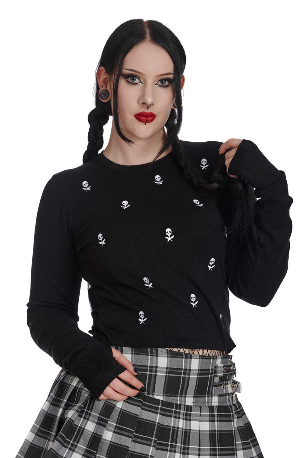 Banned Alternative NEVERMORE KNITTED JUMPER