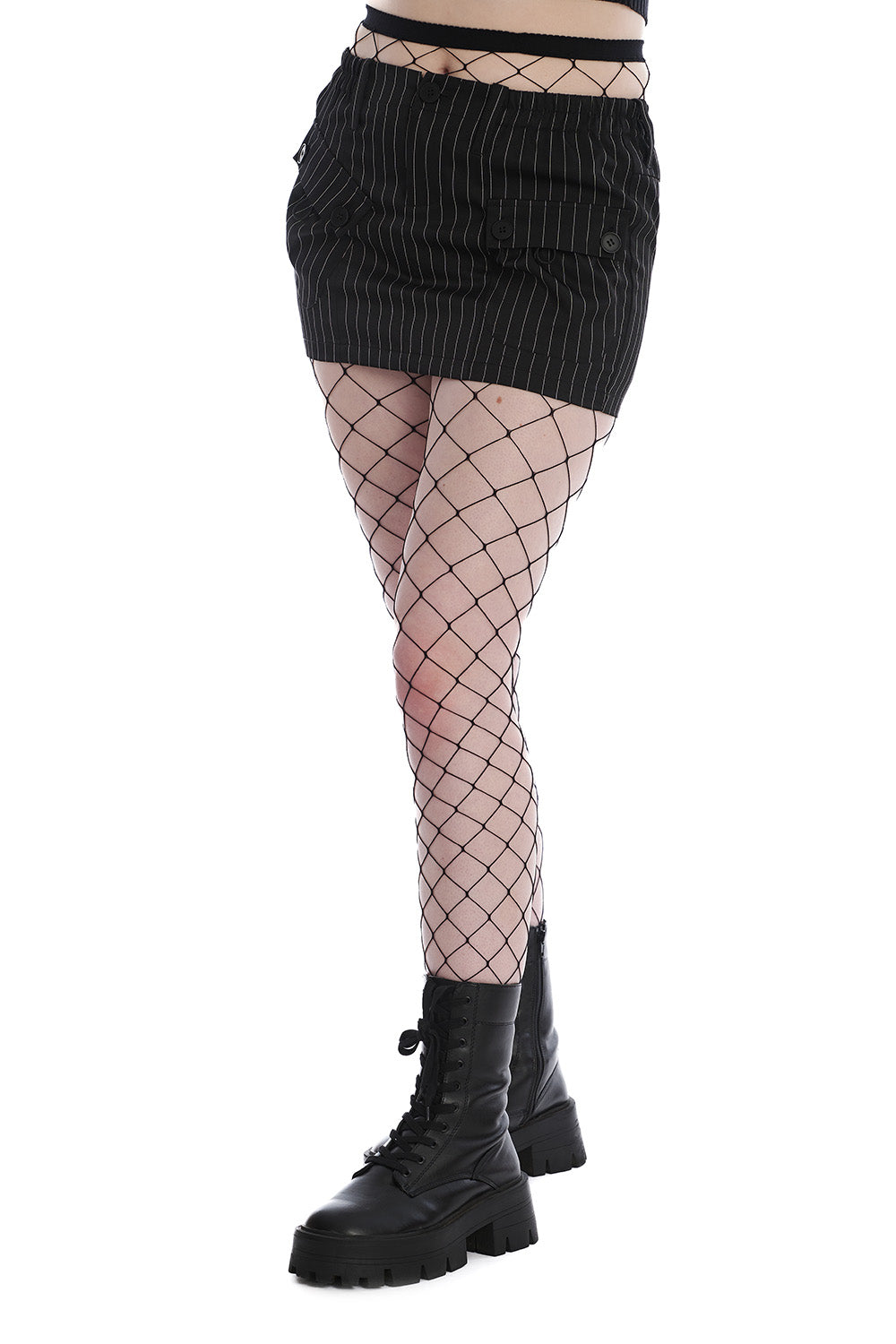 Banned Alternative EUDORA PINSTRIPE MINI SKIRT
