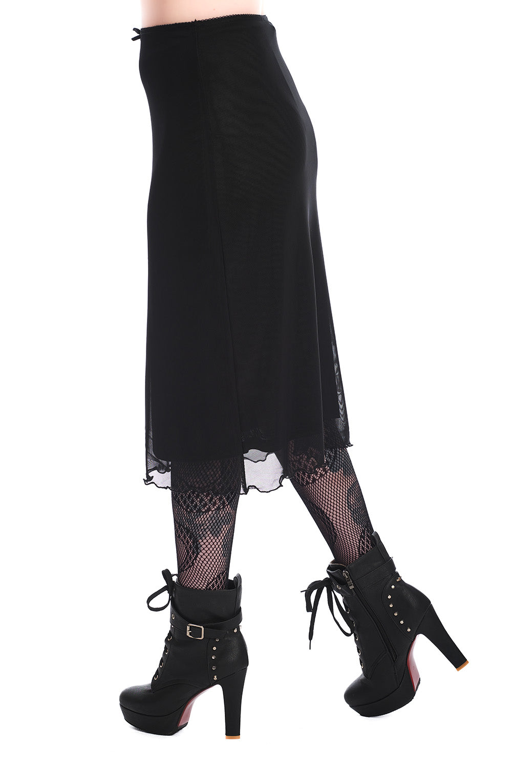 Banned Alternative KEIR MESH LONG SKIRT