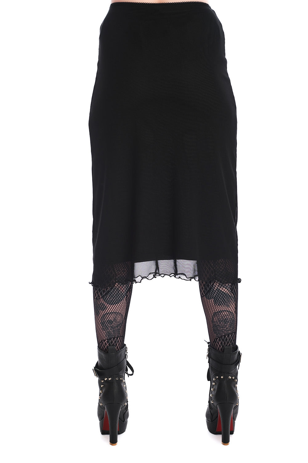Banned Alternative KEIR MESH LONG SKIRT