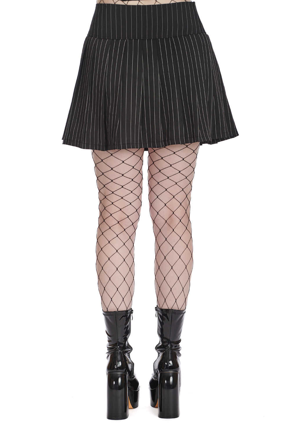 Banned Alternative BLACK CORE PINSTRIPE SKATER SKIRT