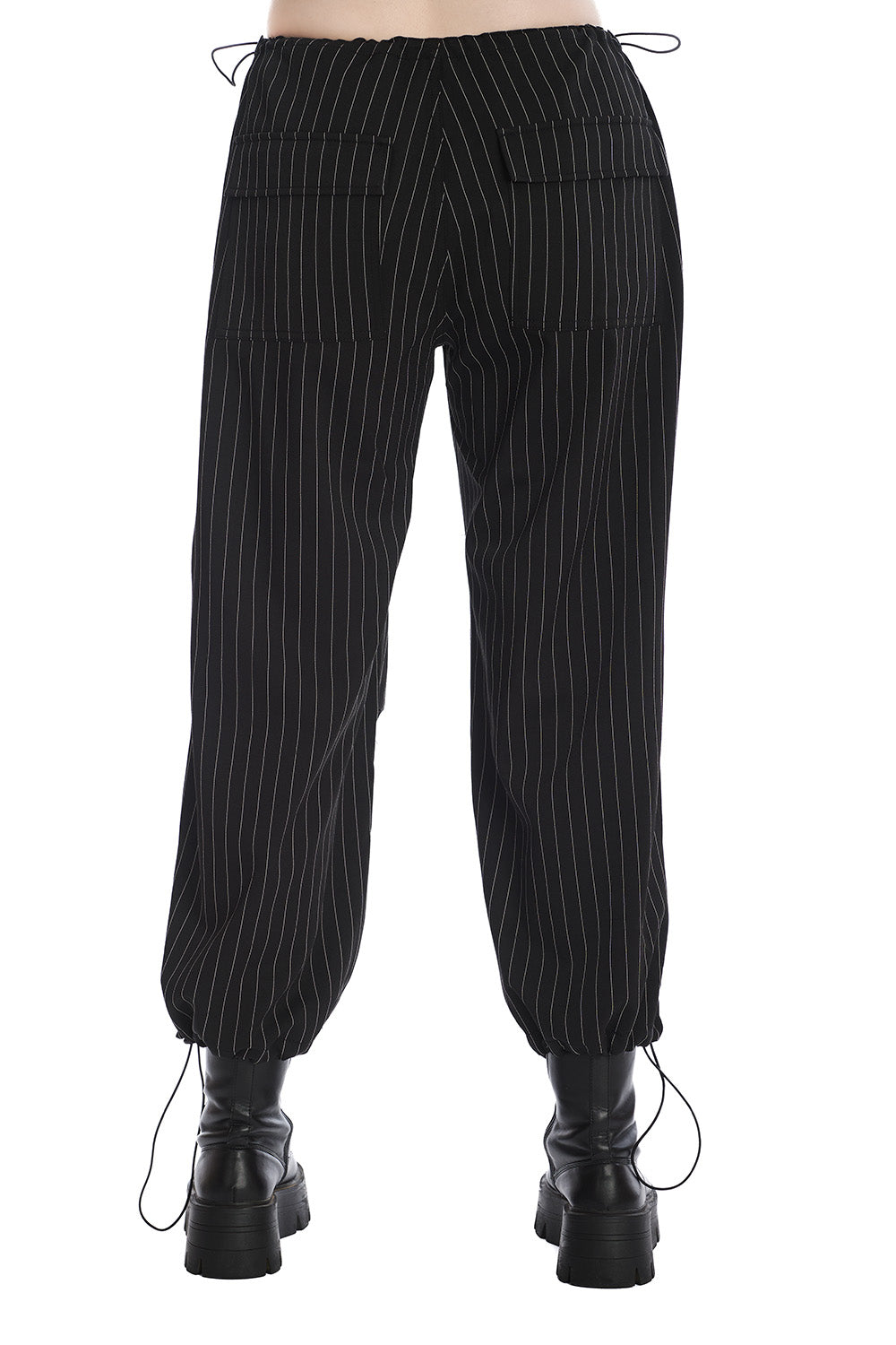 Banned Alternative RAVEN PINSTRIPE TROUSERS