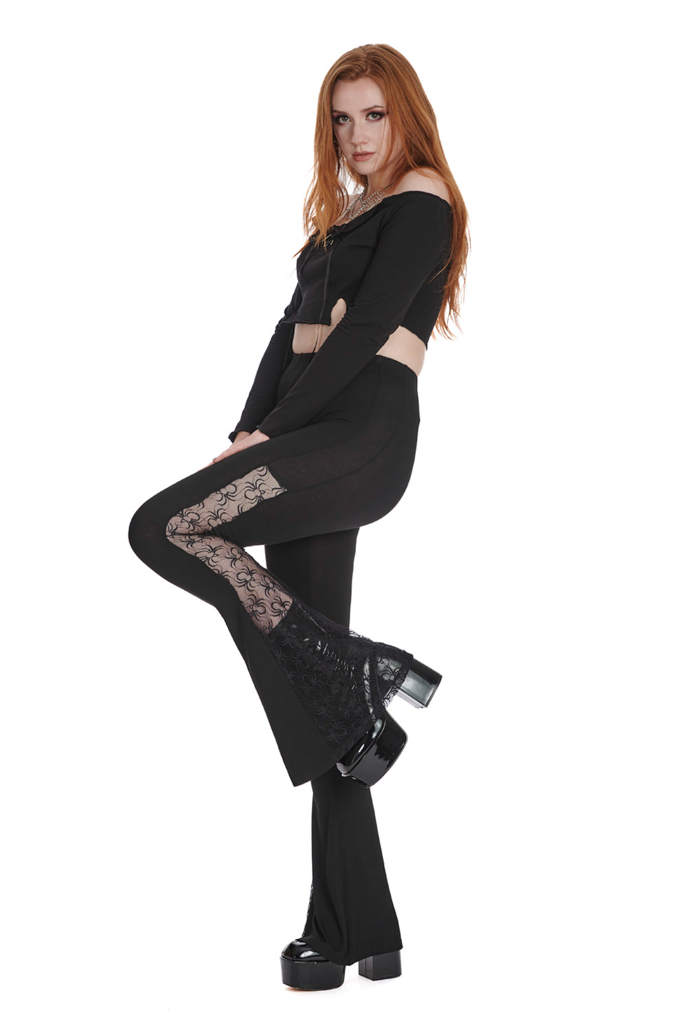 Banned Alternative DECAY GLAM LACE TROUSERS