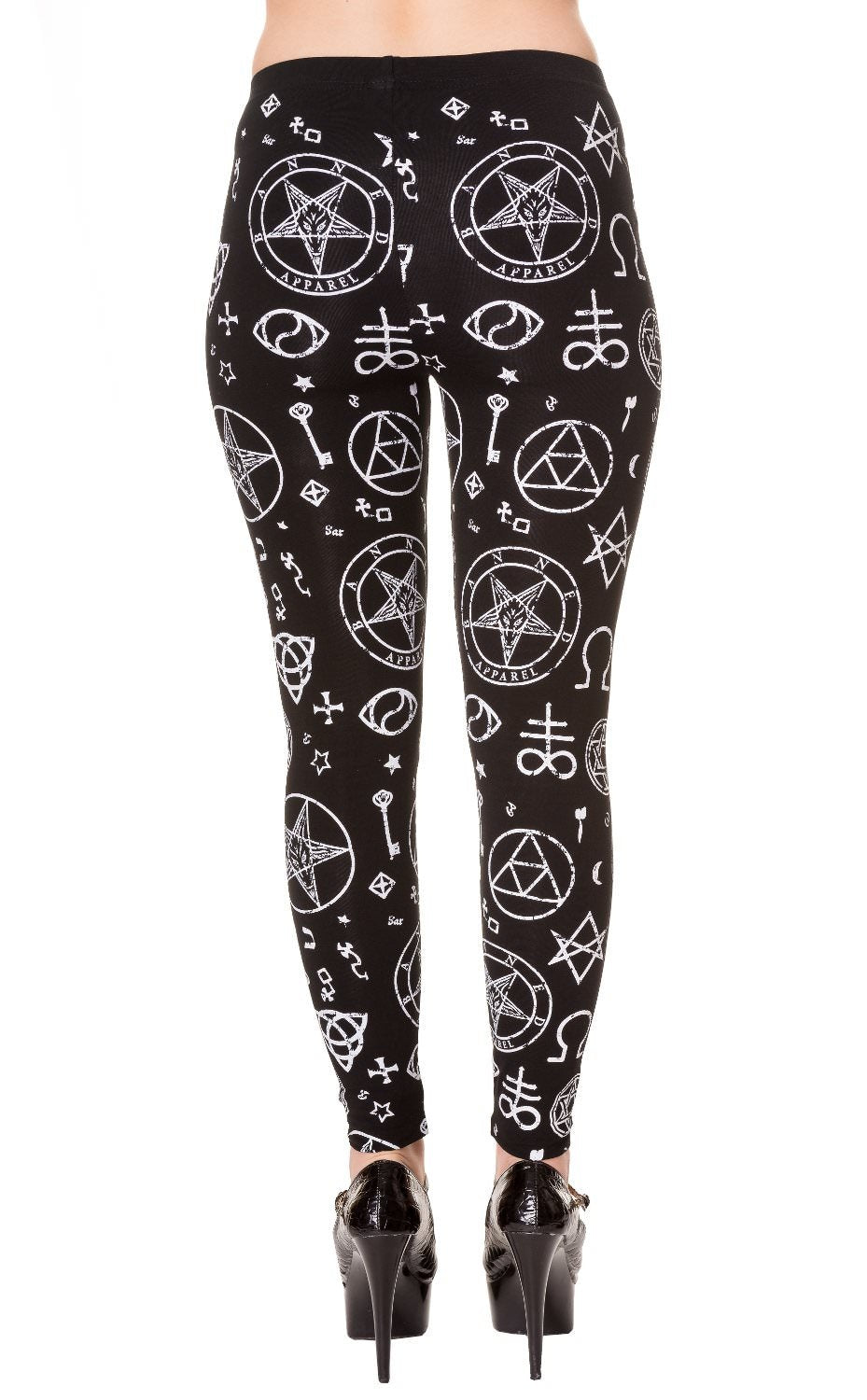 Banned Alternative Pentagram Black Leggings