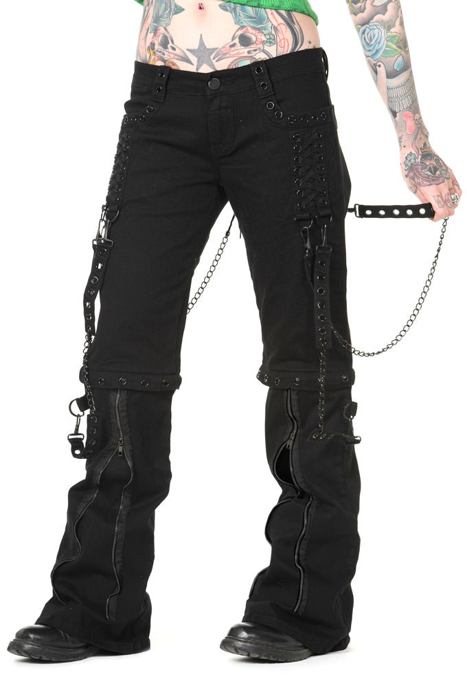 Banned Alternative Hellbound Black Punk Chain Trousers