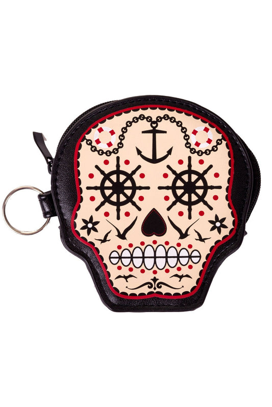 Banned Alternative Prime Time Sugar Skull Coin Purse