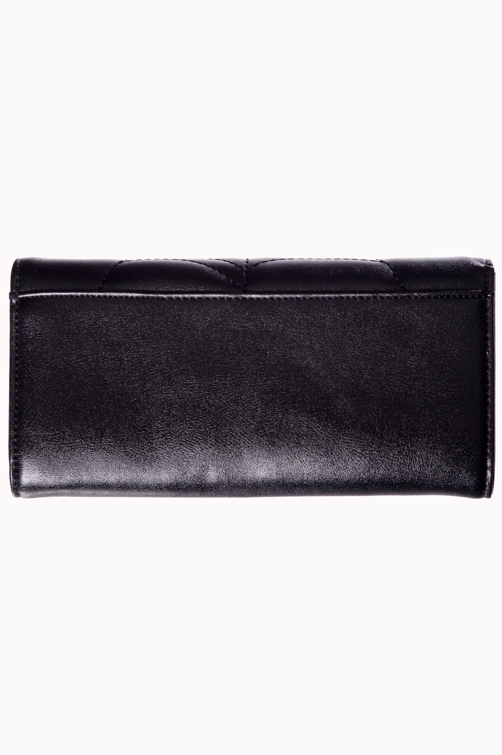 Plain black back of purse.