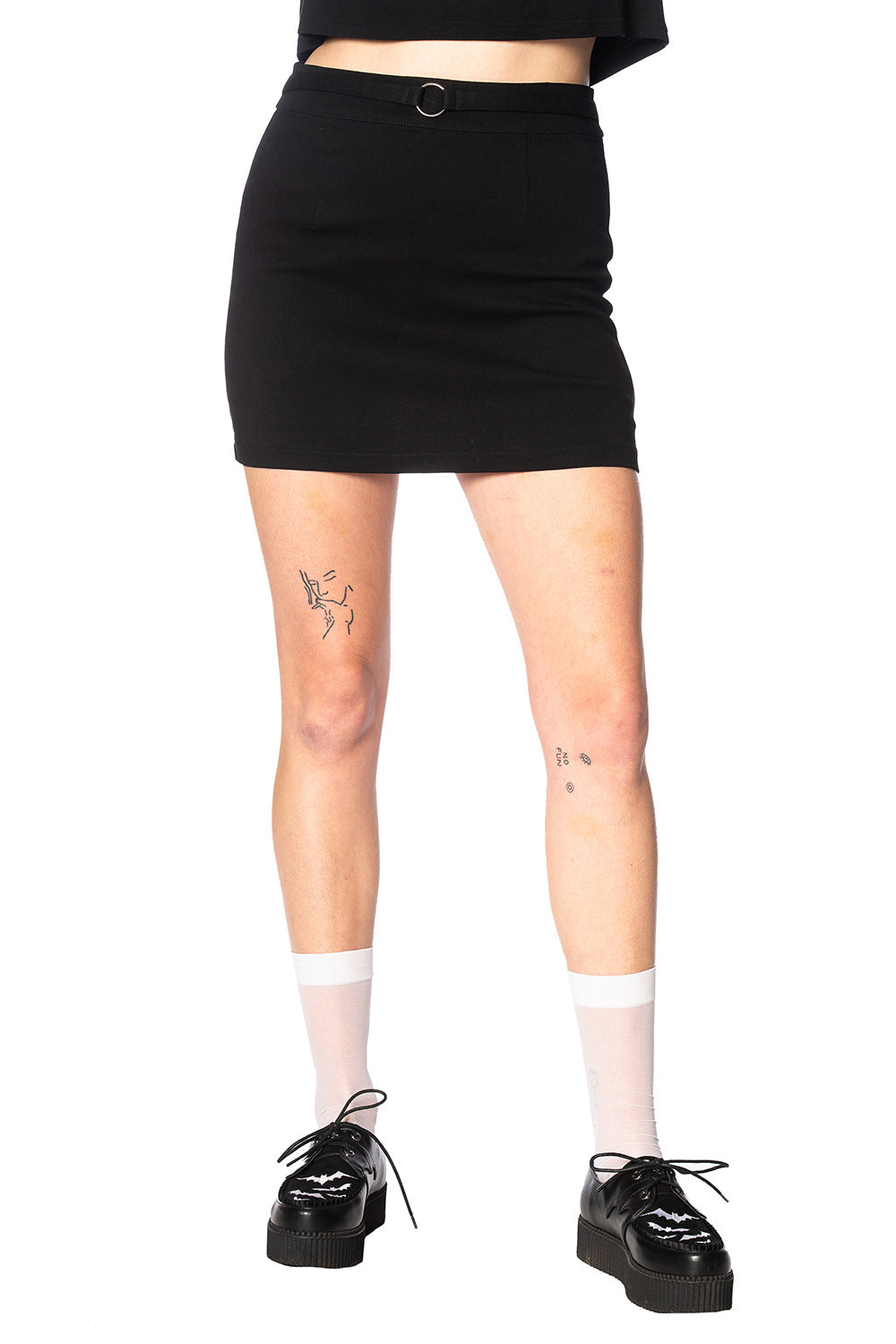 Banned Alternative O Ring Denim Skirt