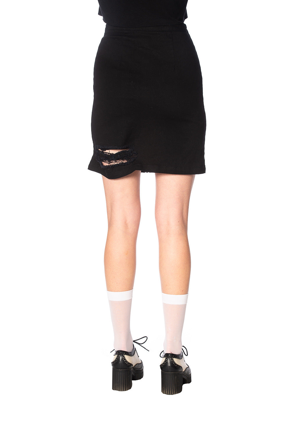 Banned Alternative Trashed & Ragged Skirt