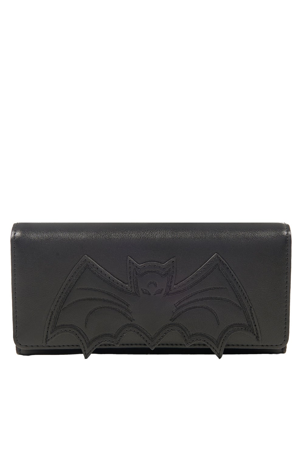Black bat embossed purse