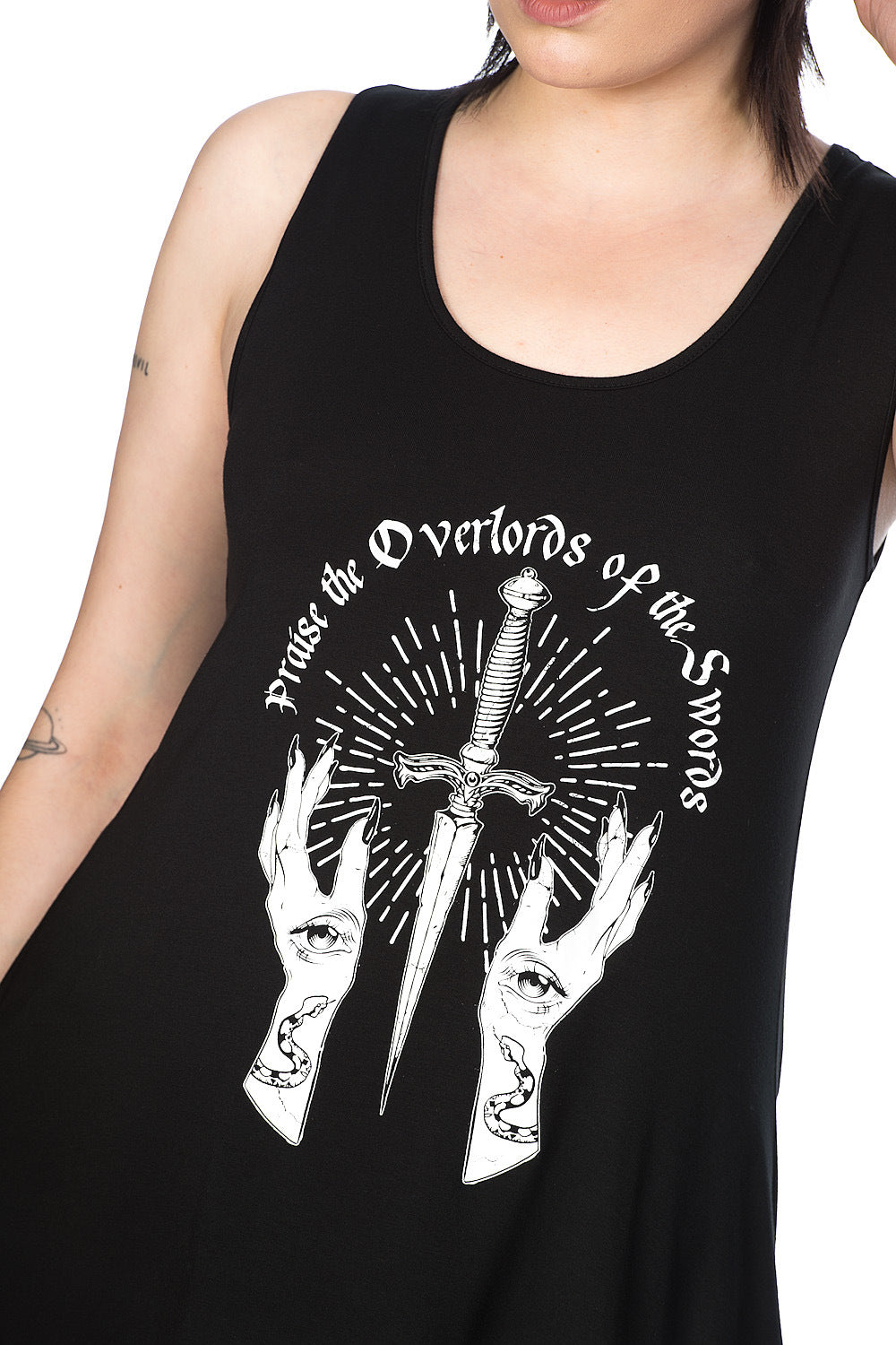 Banned Alternative Hands & Dagger Vest Top