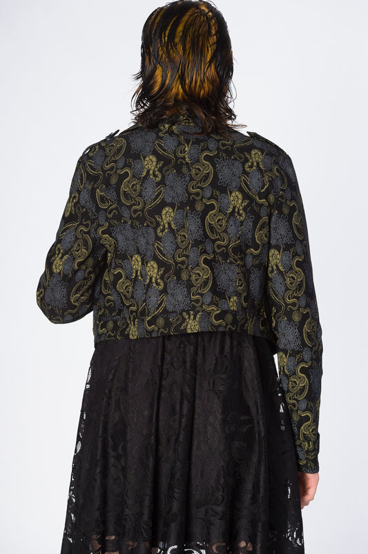Banned Alternative Slither Crop Biker Jacket