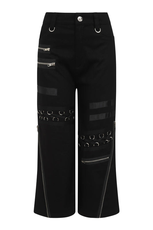 Banned Alternative Ember 3/4 Length Grunge Trousers