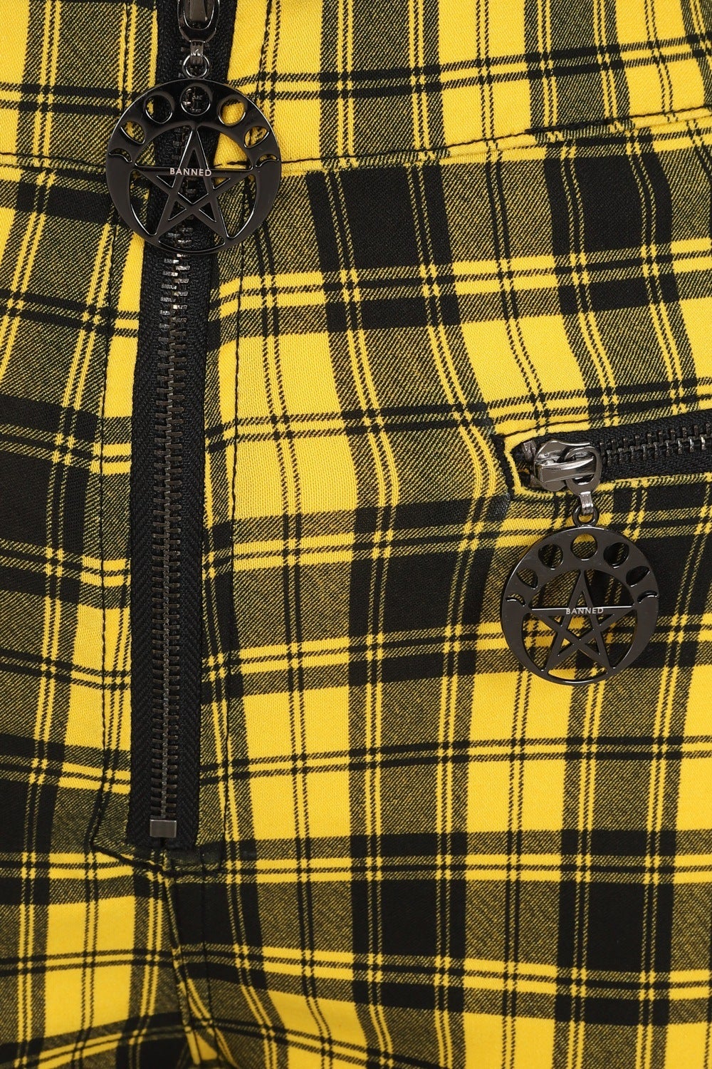 Banned Alternative Damien Stretch Check Trousers