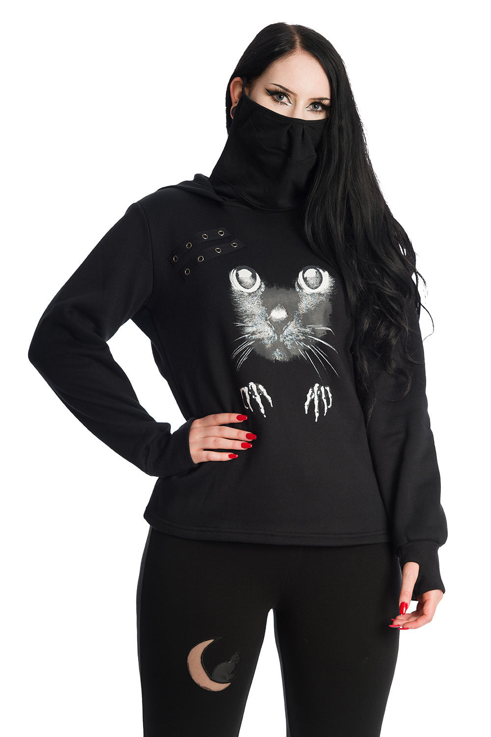 Banned Alternative Kiss Me Kat Hoodie