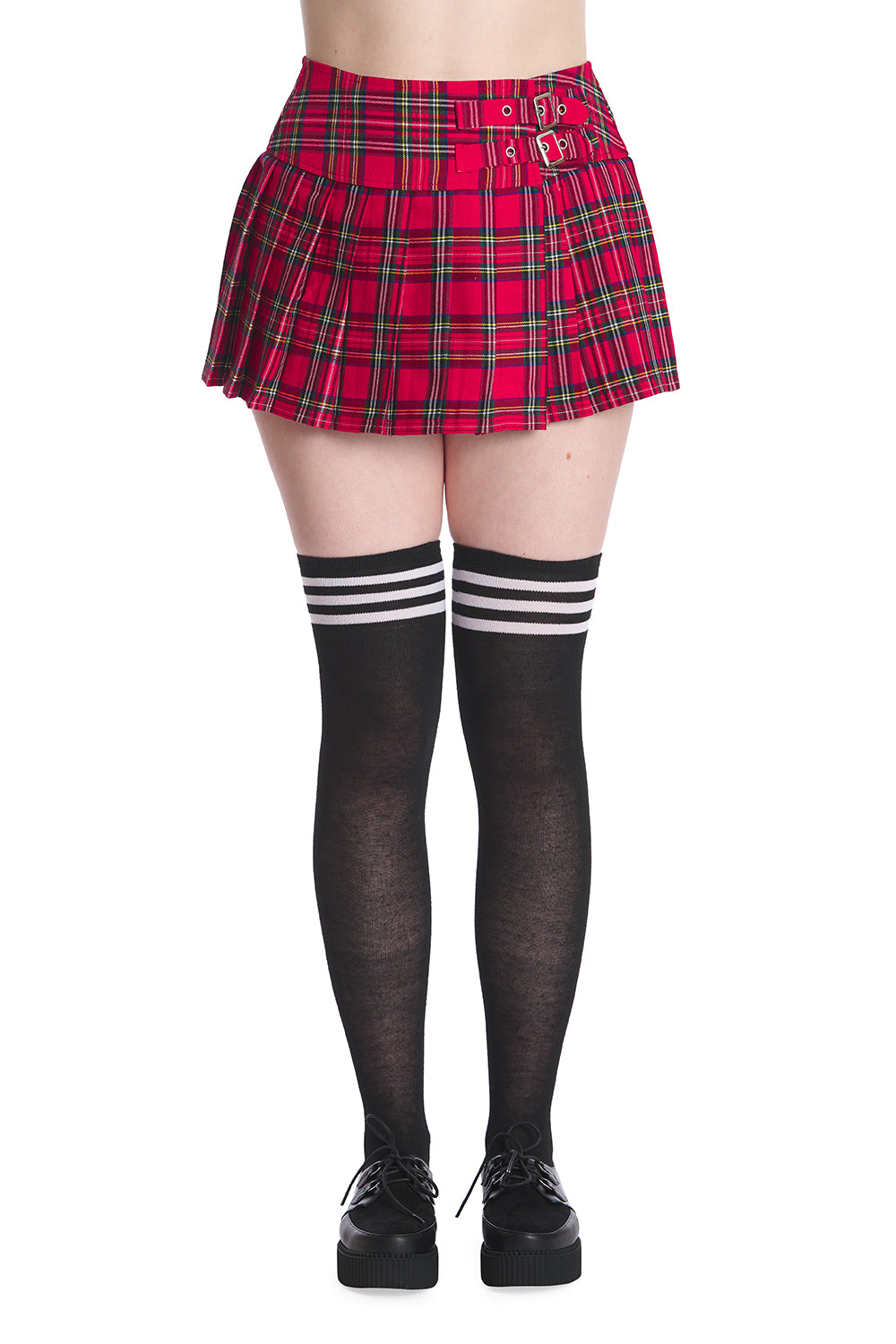 Banned Alternative Darkdoll Tartan Emo Mini Skirt