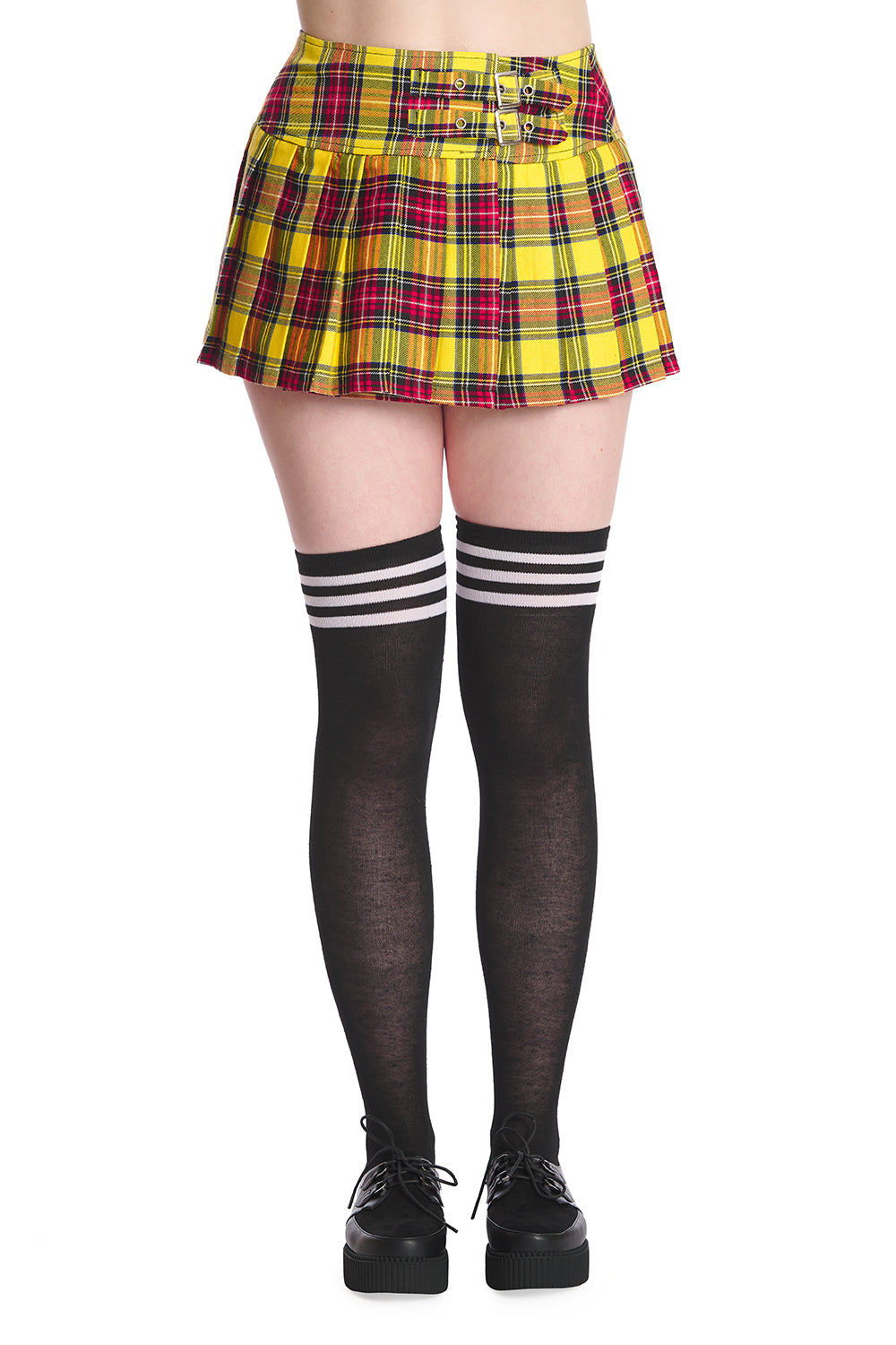 Banned Alternative Darkdoll Tartan Emo Mini Skirt