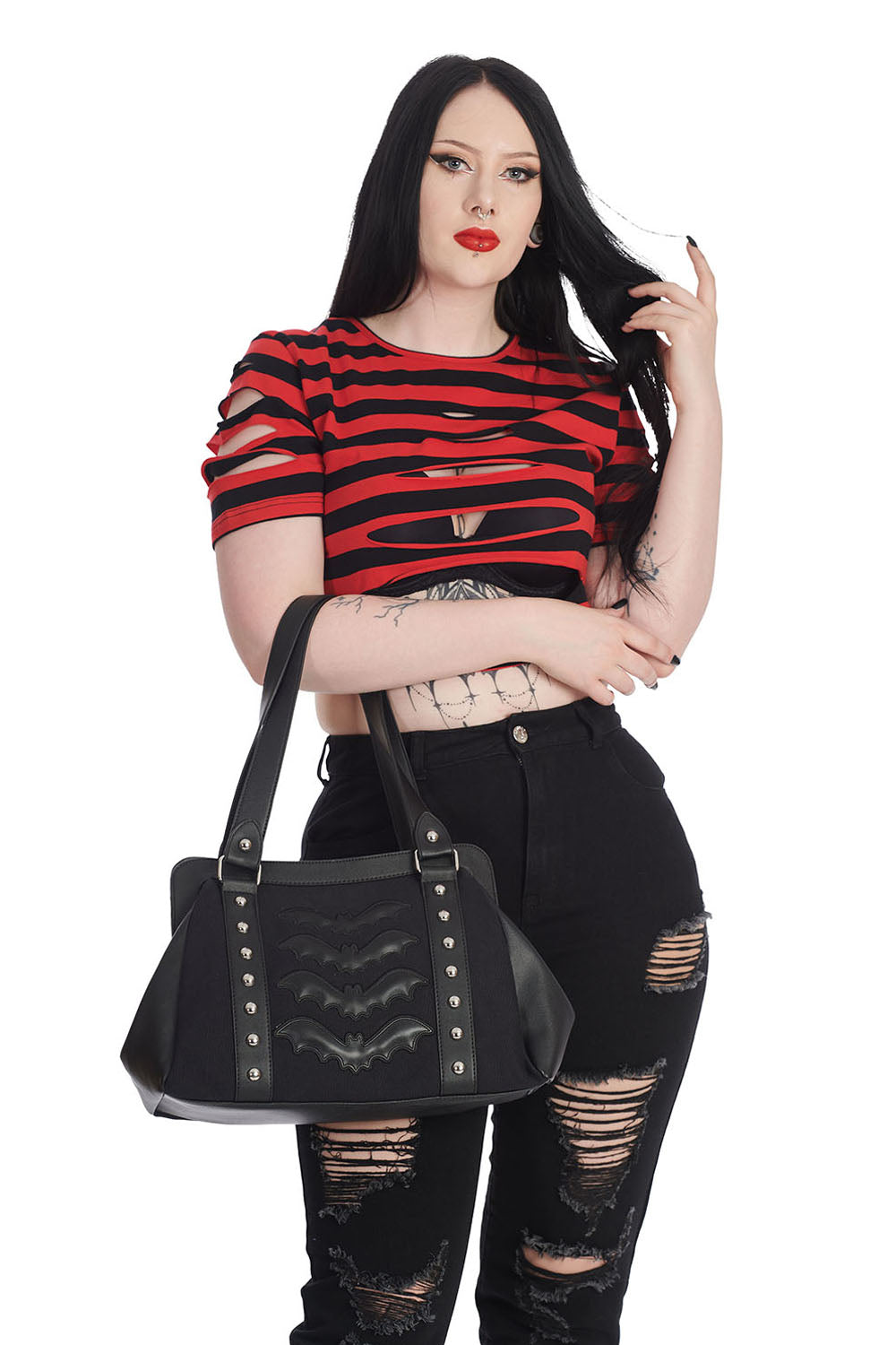Banned Alternative Leopard Print Night Wings Handbag