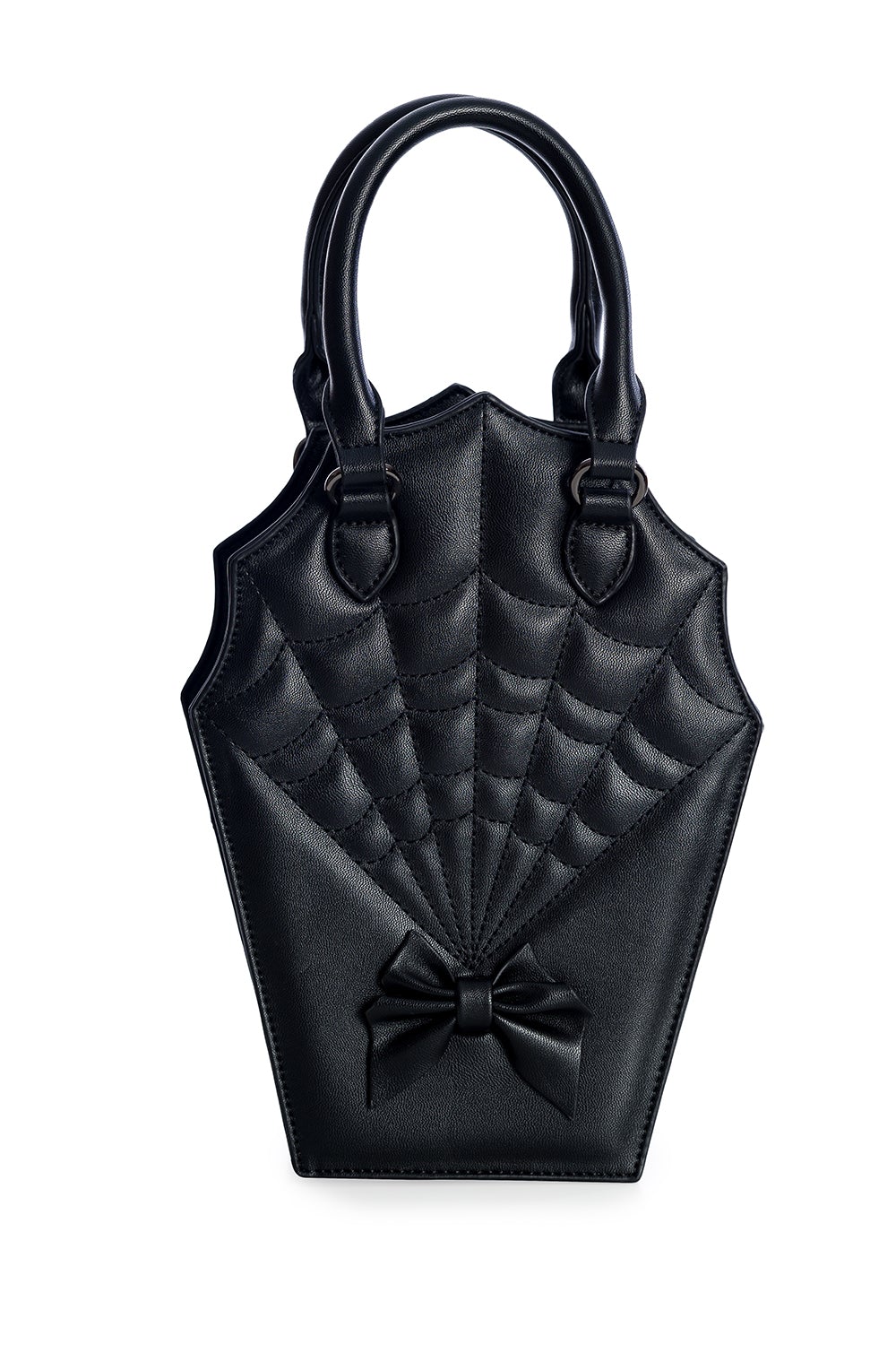 Coffin Mini Handbag with Spiderweb Detail by Banned Coffin Mini Handbag with Spiderweb Detail by Banned