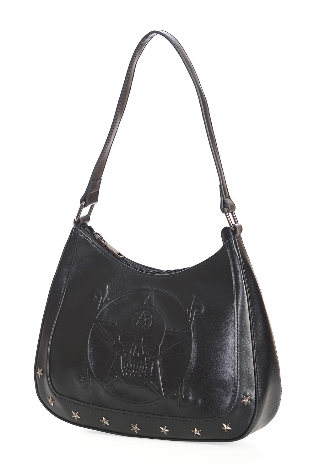 Banned Alternative White Magic Skull Shoulder Bag