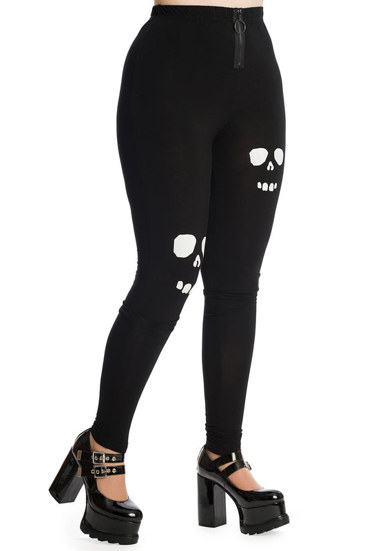 Banned Alternative Dead Souls Black High Waisted Leggings