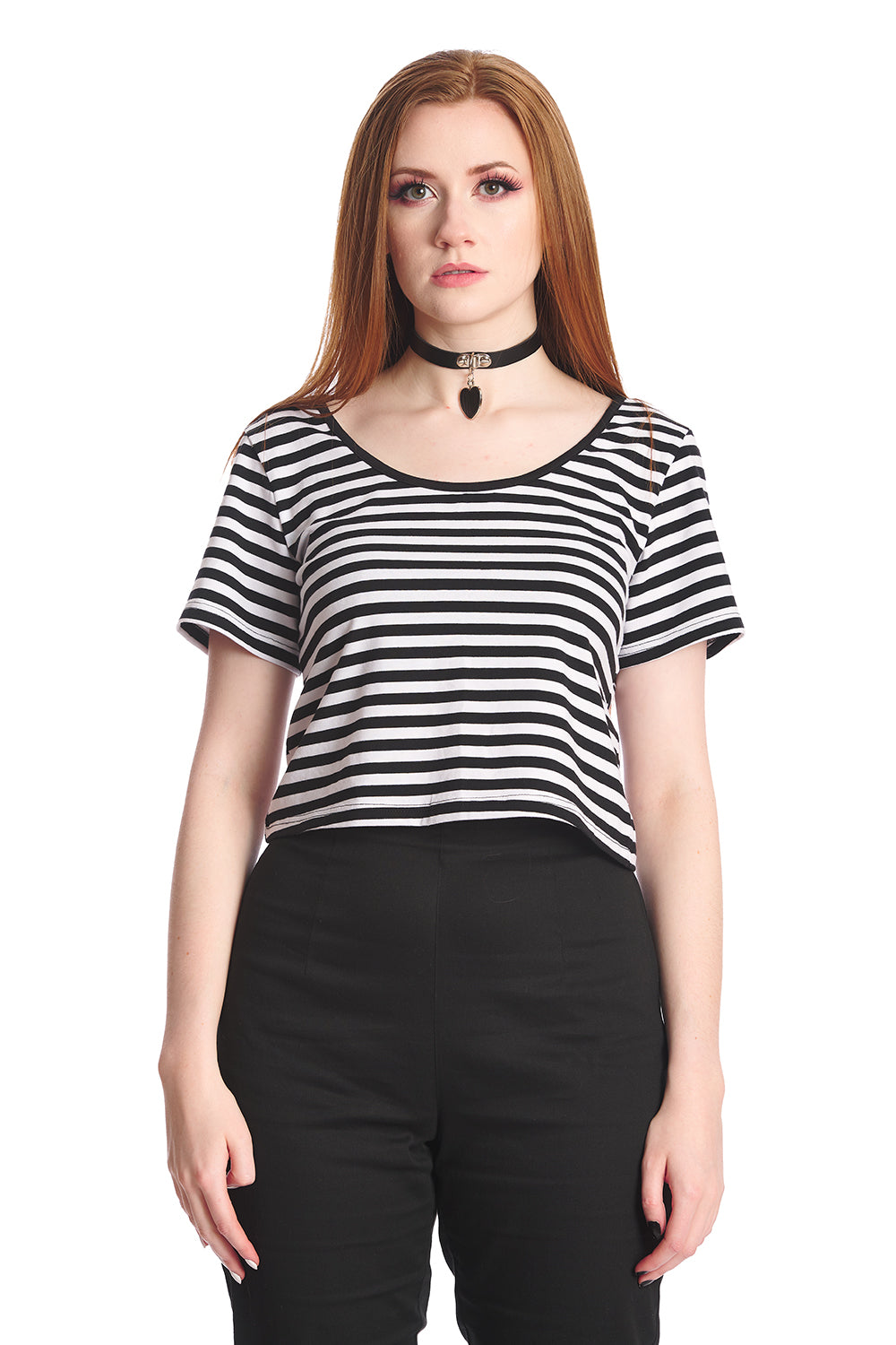 Banned Alternative Sweet Yet Spooky Stripe Top