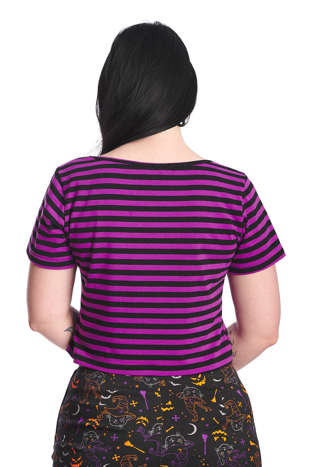 Banned Alternative Sweet Yet Spooky Stripe Top