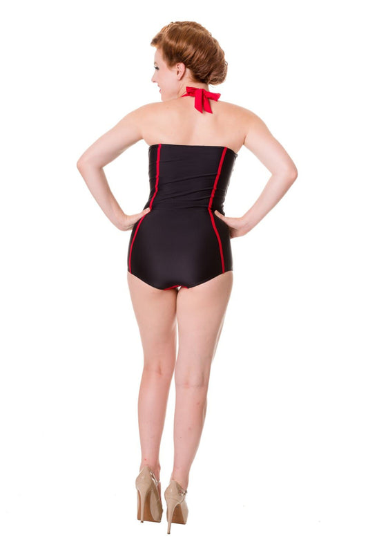 Banned Alternative Black Sugar Skull Swimsuit