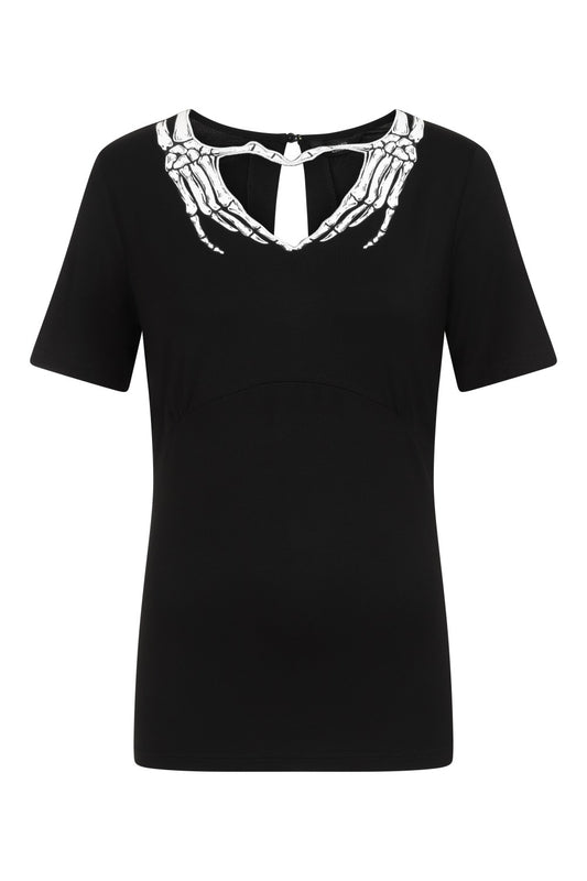 Banned Alternative SKELEON HEART TOP