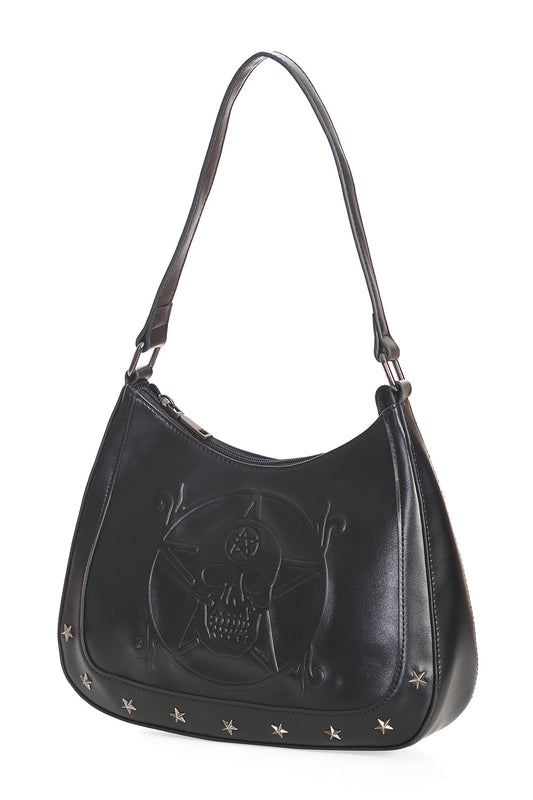 Banned Alternative WHITE MAGIC SKULL SHOULDER BAG