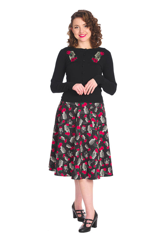 Banned Alternative SINGING ROSE CARDIGAN