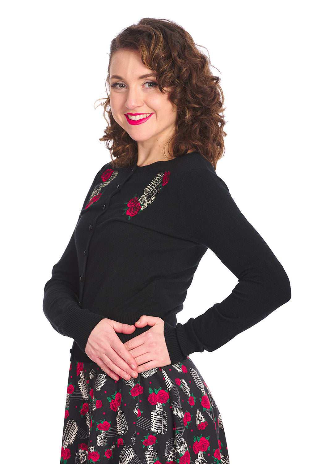 Banned Alternative SINGING ROSE CARDIGAN
