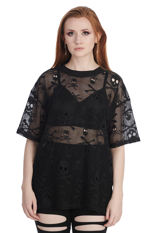 Banned Alternative SKULL QUEEN LONG TOP
