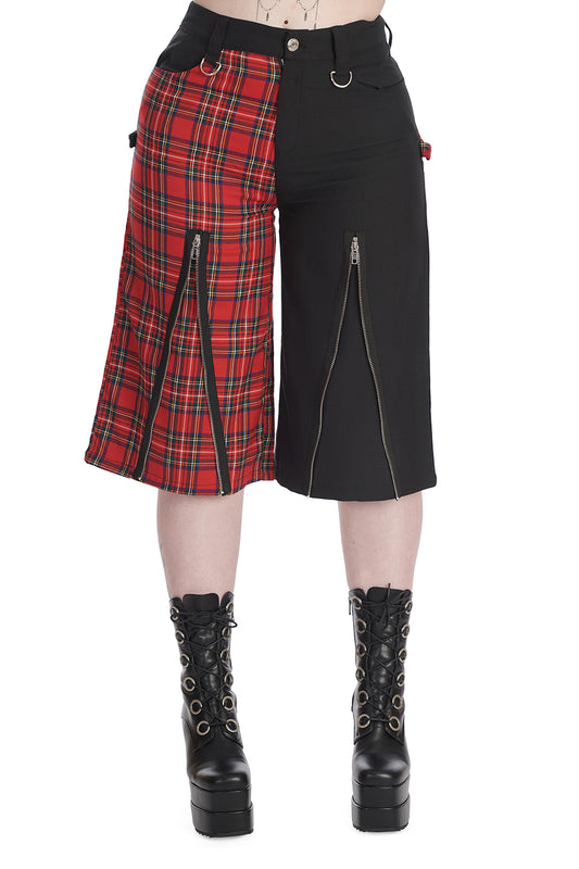 Banned Alternative TAFFY HALF AND HALF TROUSERS