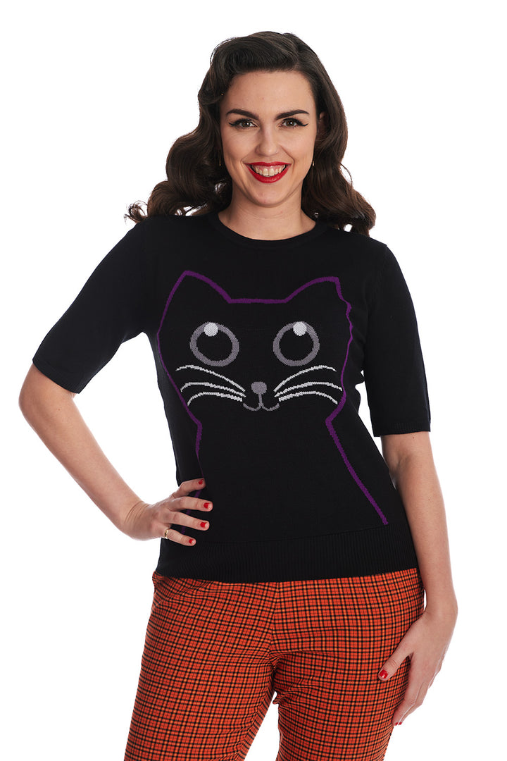 Banned Alternative SPACE KITTY CROPPED TOP main image 1