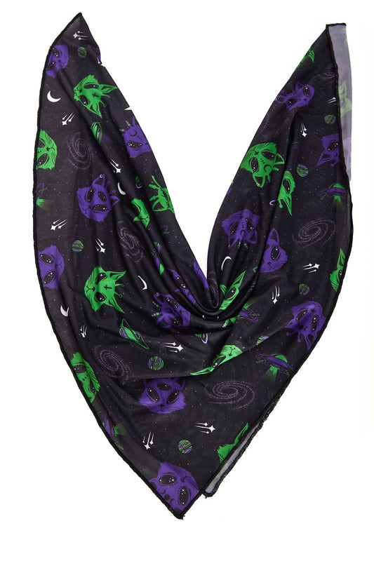 Banned Alternative ALIEN SPACE CAT BANDANA