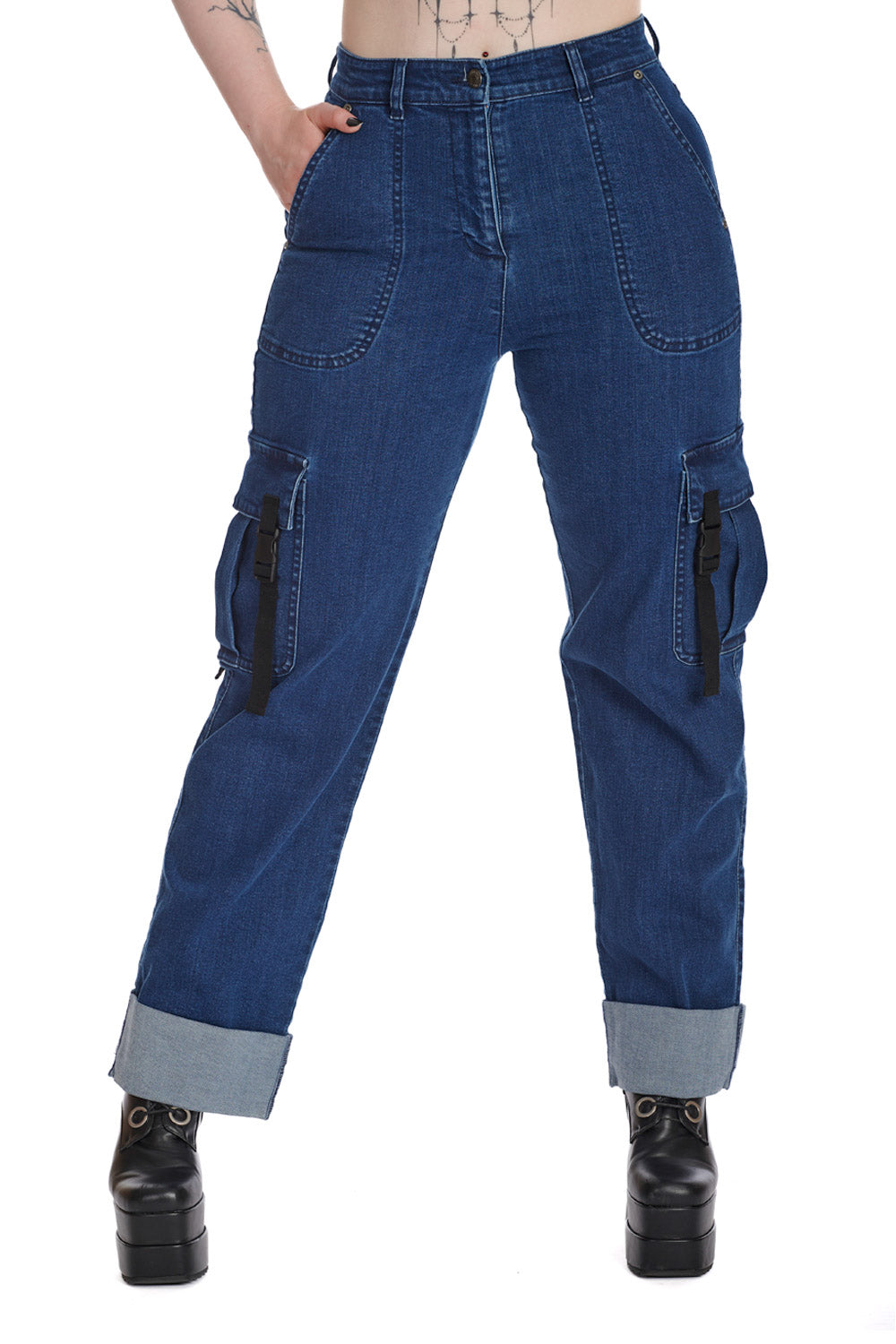 banned alternative Banned Alternative URBAN EDGE DENIM TROUSERS