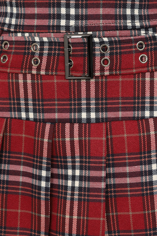 Banned Alternative Burgundy Just A Girl Mini Skirt